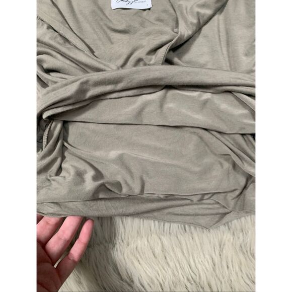 Carly Jean Los Angeles CJLA Olive Green Tank Top Small - Picture 5 of 7